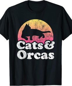 Cats and Orcas Men"s or Women"s Cat and Orca T-Shirt