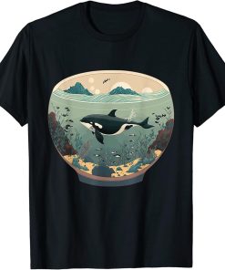 Orca Whale in Fish Bowl Orca in Aquarium Free The Orcas T-Shirt